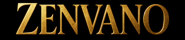 Create a word ZENVANO IN BOLD AND GOLDEN COLOR